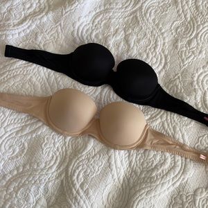 2 Strapless PINK Bras